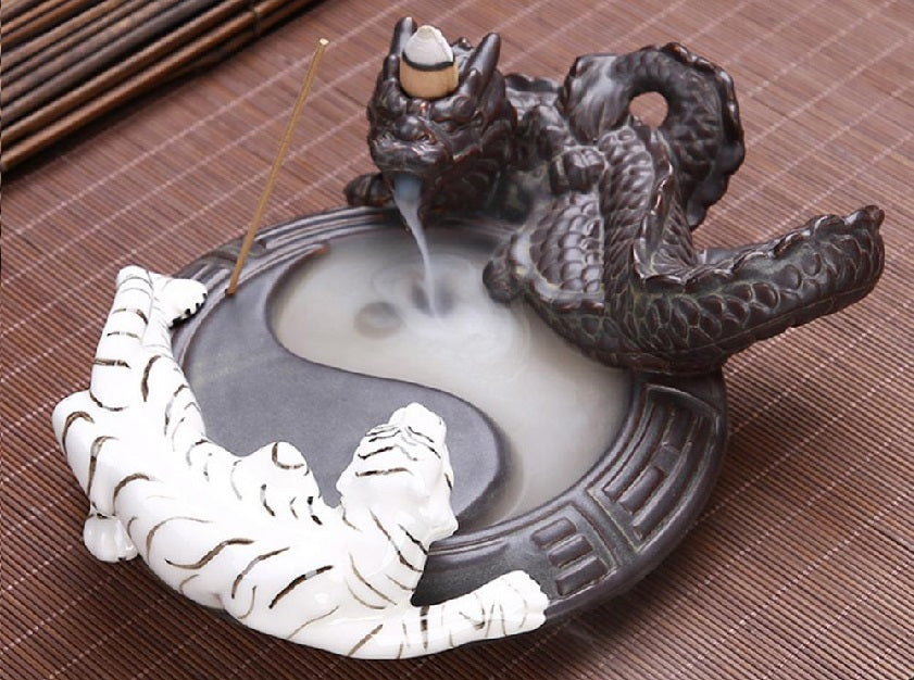 Brûleur Porte-cône d'encens Zen Lotus à Contre-Courant avec cône d